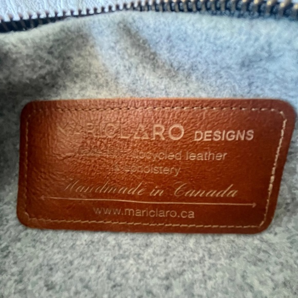 Canadian MARICLARO VIE+ PURSE Leather/canvas Purse Crossbody Bag One Of a Kind - Picture 3 of 6